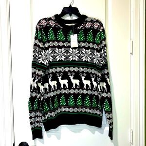 Aspen Men’s Crewneck Nordic Fair Isle Christmas Sweater Size Large NWT